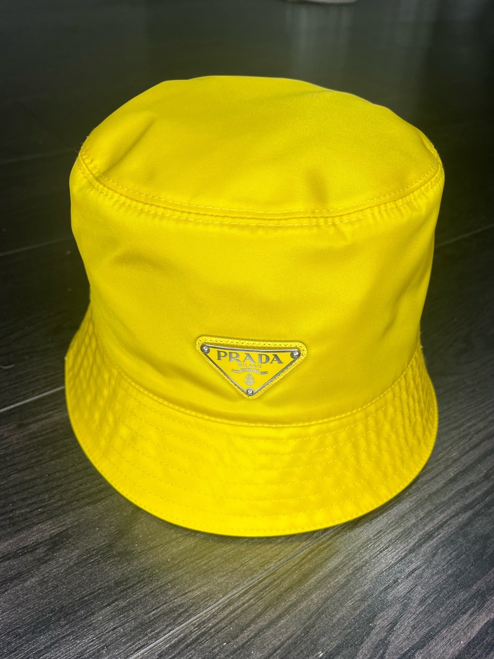 Prada Yellow Re-Nylon Bucket Hat